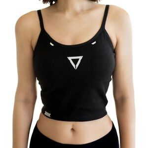 Fabric of the Universe Medium Black Bra Tank Top